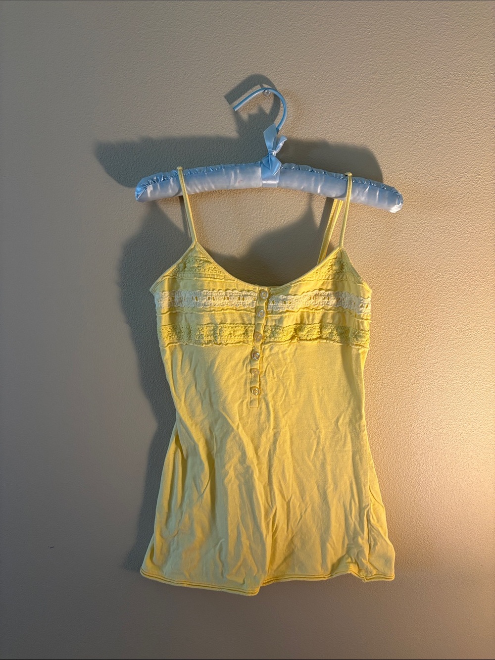 Anchor Blue - yellow and white camisole tank top!!